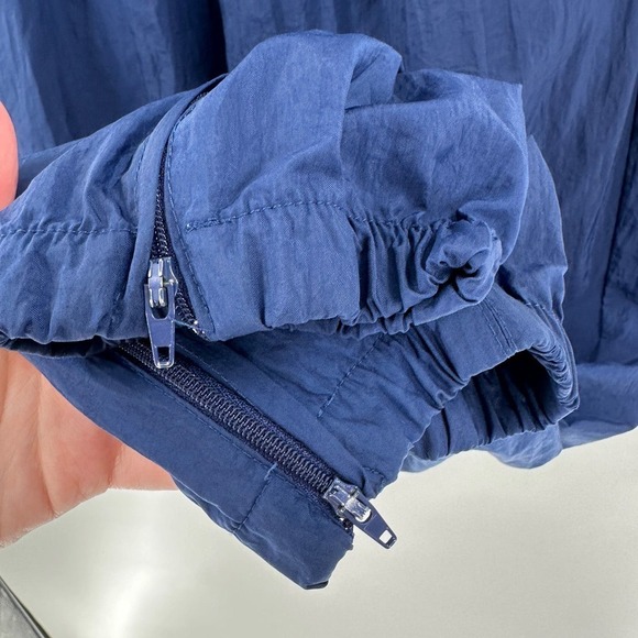 Nike Blue Elastic Waist Zip Ankle Windbreaker Activewear Joggers Size Medium - Picture 6 of 12